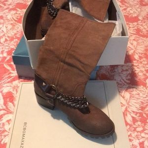 BCBG Max Azria, brown suede boots - brand new